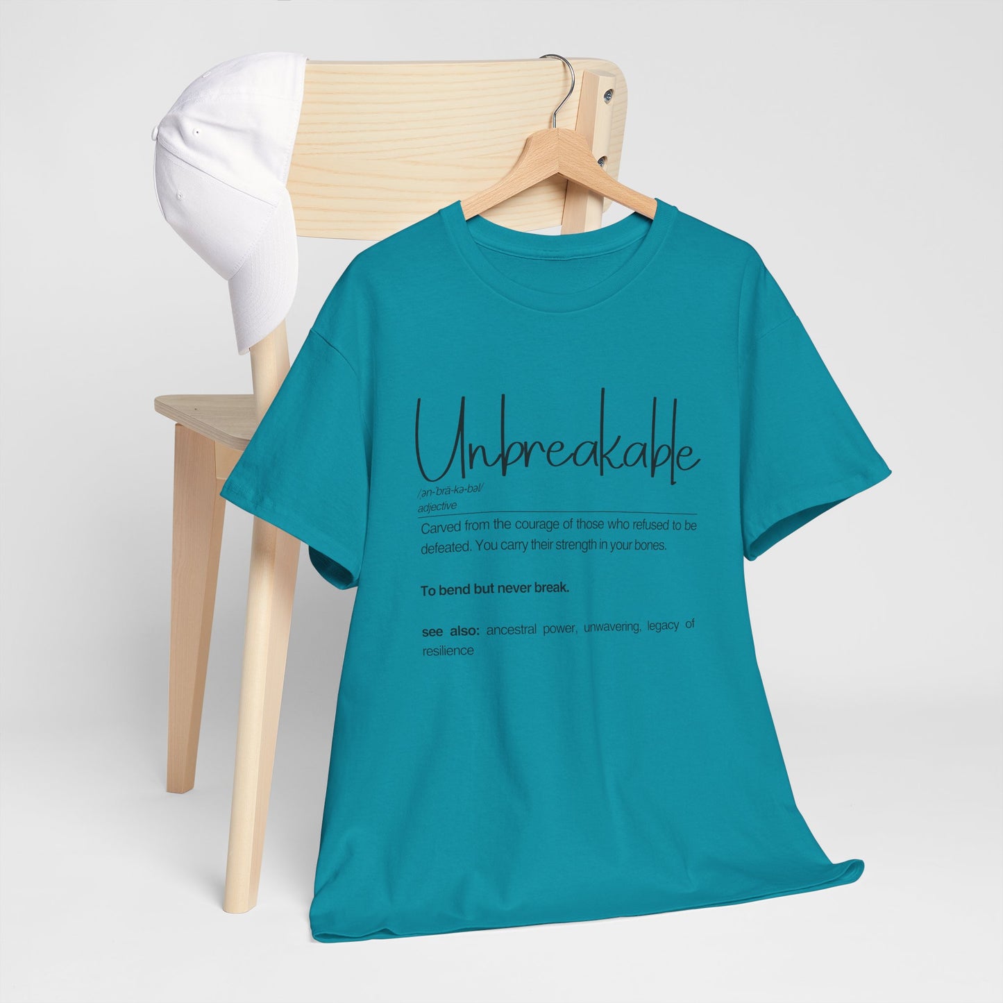 Unbreakable Unisex Heavy Cotton Tee, Empowering Cotton Shirt, Inspirational Tee, Motivational Gift, Casual Wear, Birthday Gift