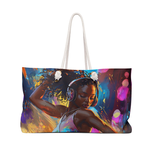 Vibrant Music-Themed Weekender Bag - Perfect for Travel & Festivals