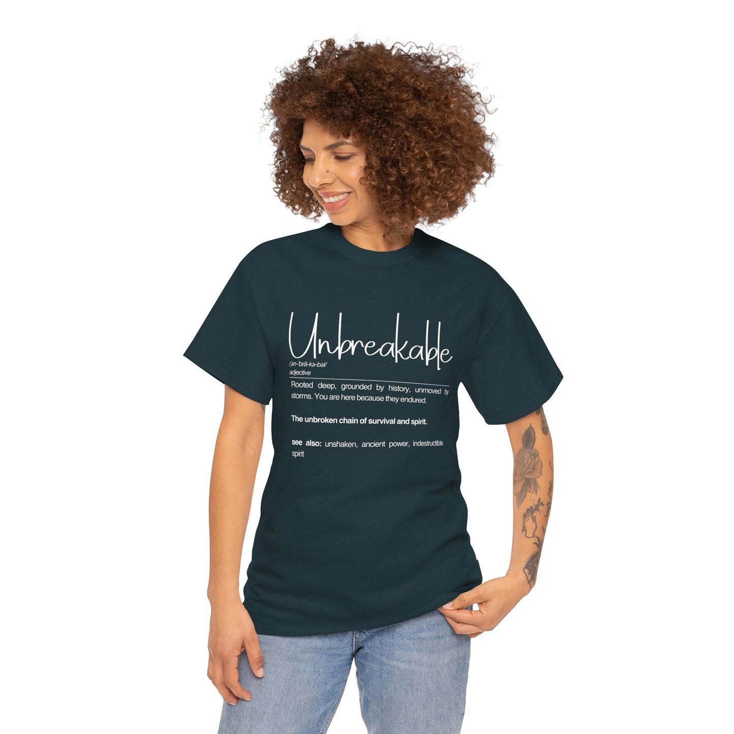 Unbreakable Definition Tee | Unisex Heavy Cotton Shirt, Vintage Inspirational Gift, Casual Wear, Motivational Quote T-Shirt