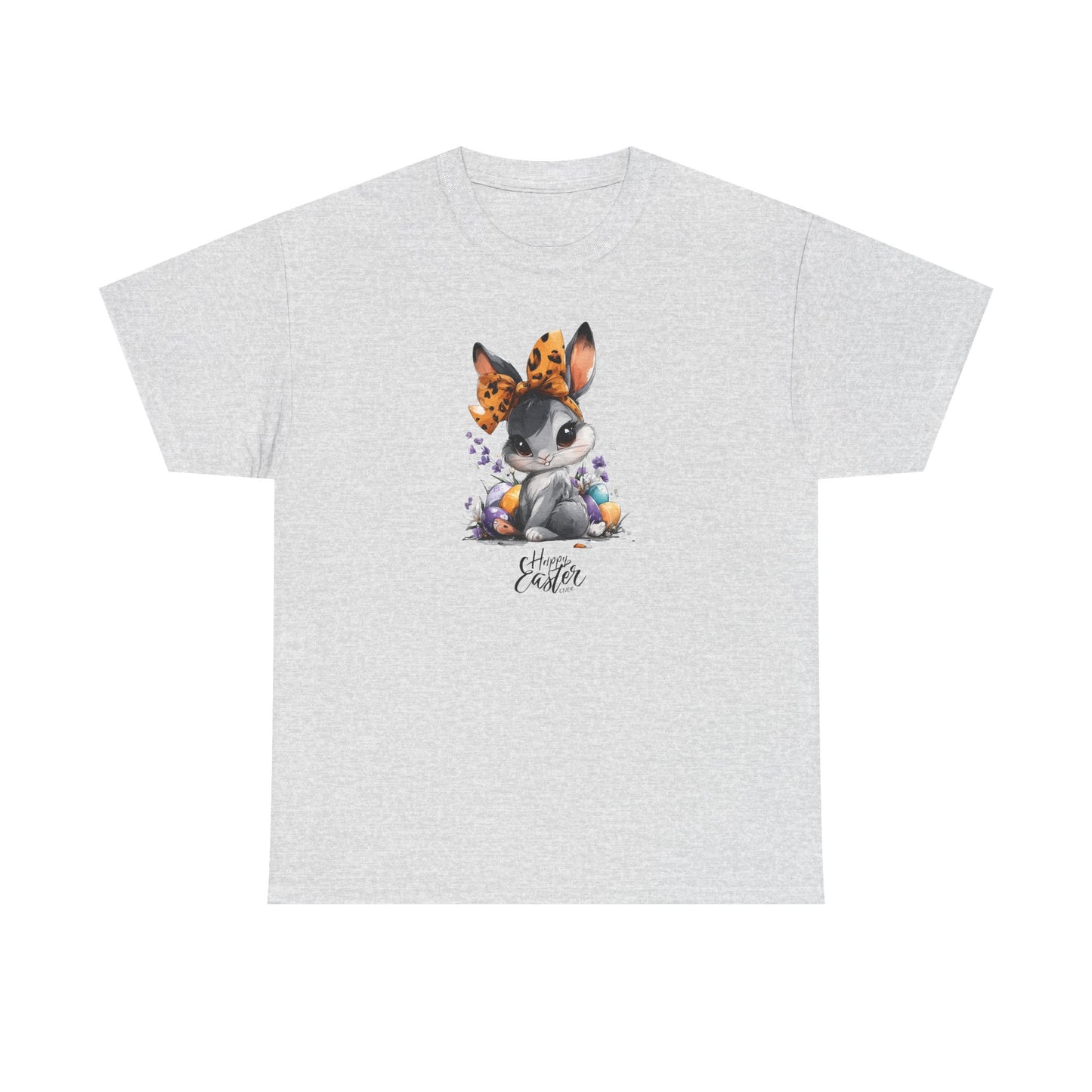 Cute Bunny Floral Unisex Heavy Cotton Tee
