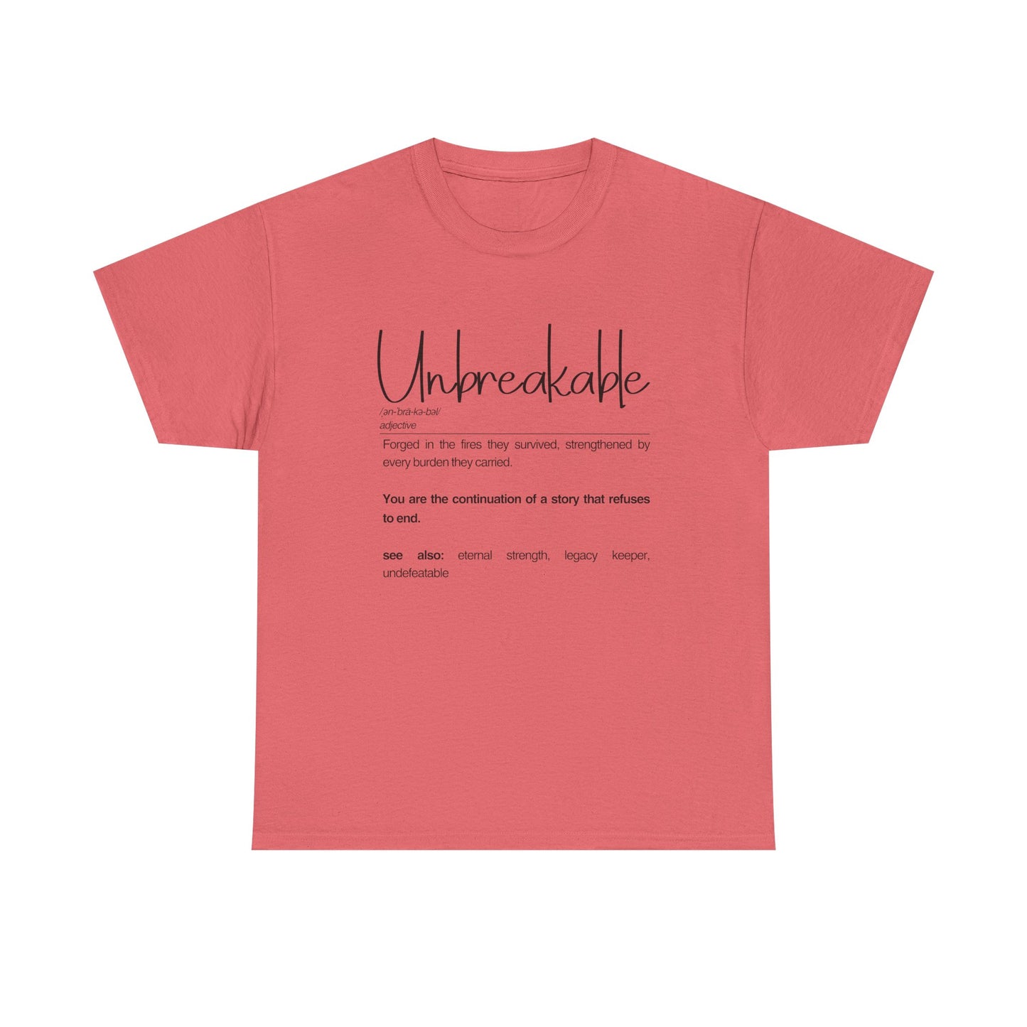 Unbreakable Inspirational Tee, Motivational Gift, Unisex Cotton Shirt, Self-Improvement Apparel, Casual Everyday Wear