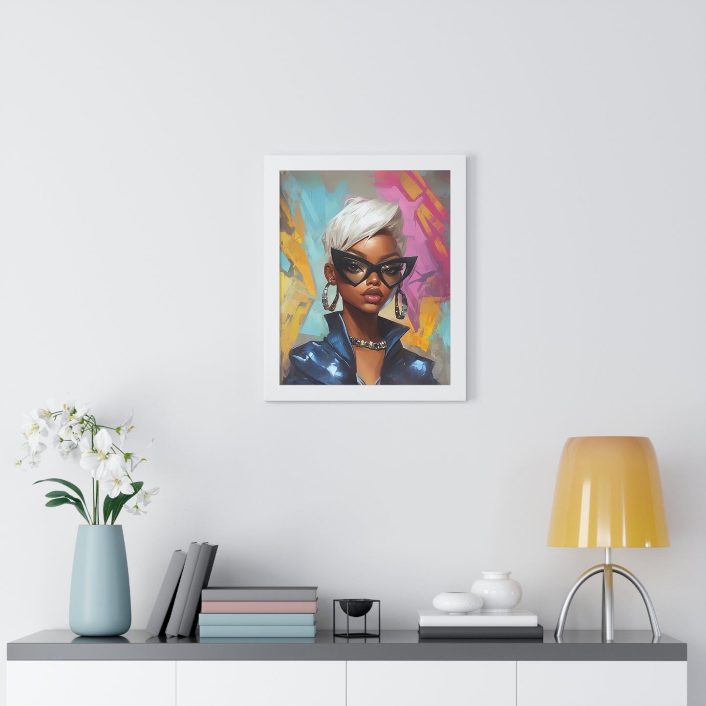 Stylish Framed Vertical Poster - Chic Modern Art for Trendy Home Decor