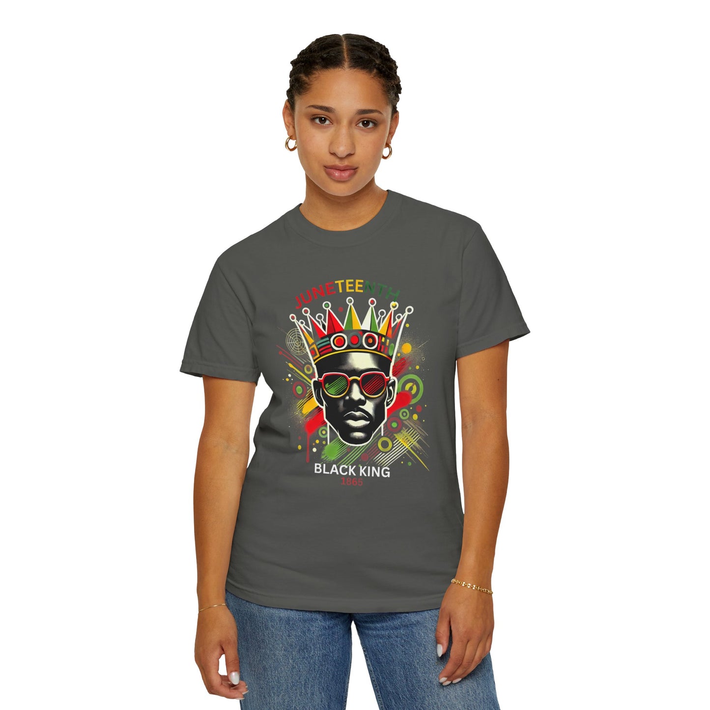 Unisex Black King Graphic Tee, Vibrant Afrocentric Shirt, African Heritage Gift, Kings Day Celebrations, Streetwear Fashion
