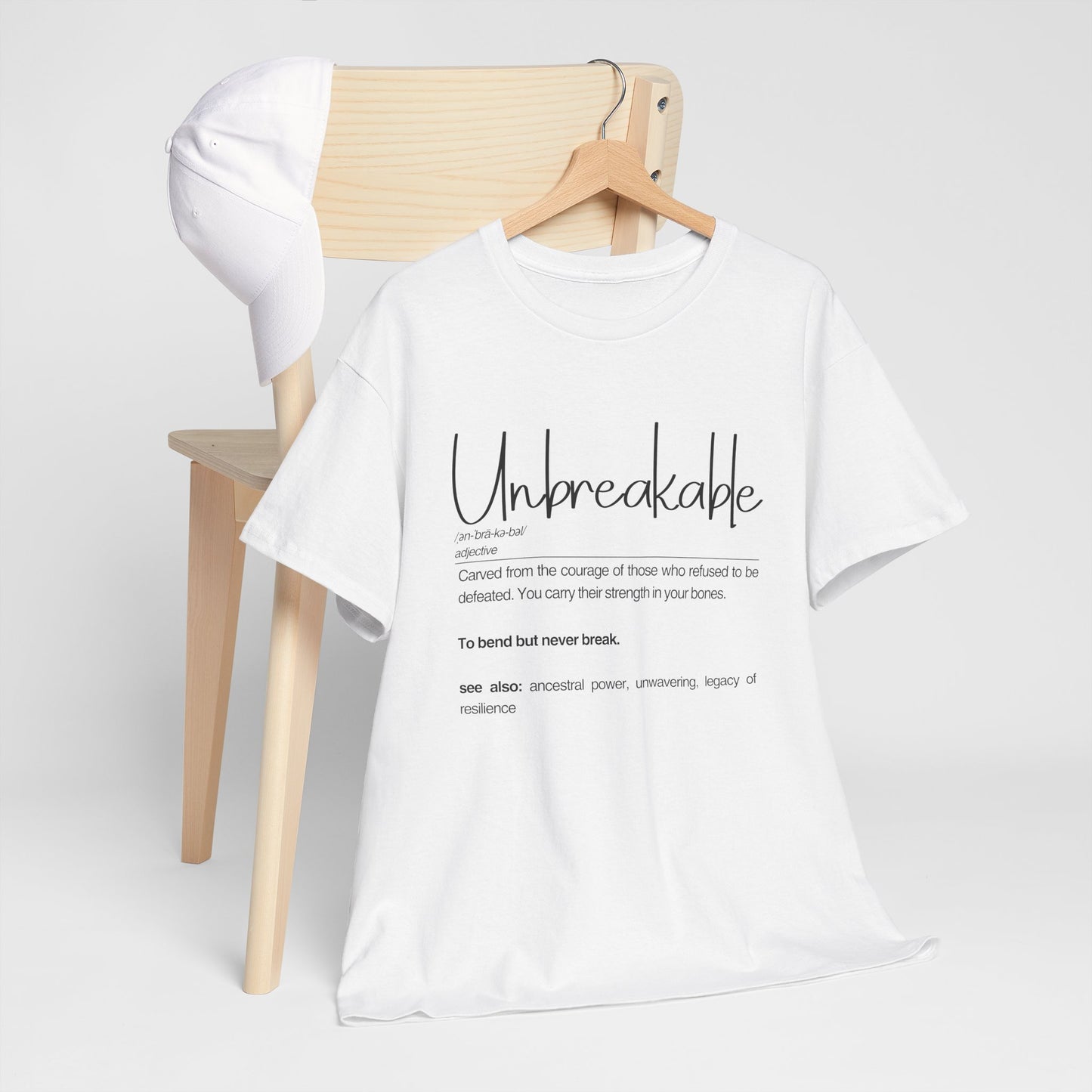 Unbreakable Unisex Heavy Cotton Tee, Empowering Cotton Shirt, Inspirational Tee, Motivational Gift, Casual Wear, Birthday Gift