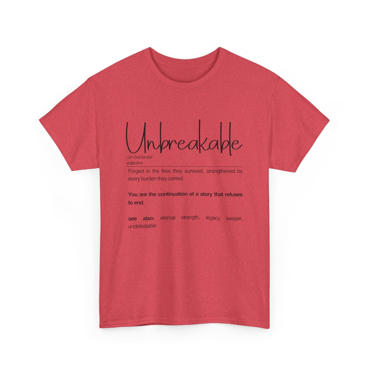 Unbreakable Inspirational Tee, Motivational Gift, Unisex Cotton Shirt, Self-Improvement Apparel, Casual Everyday Wear