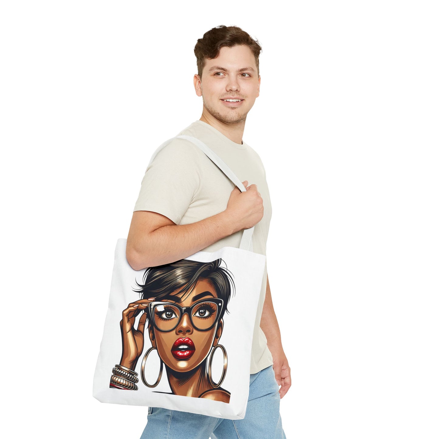 Stylish Black Girl Tote Bag - Fashionable Eco-Friendly Shopping Bag