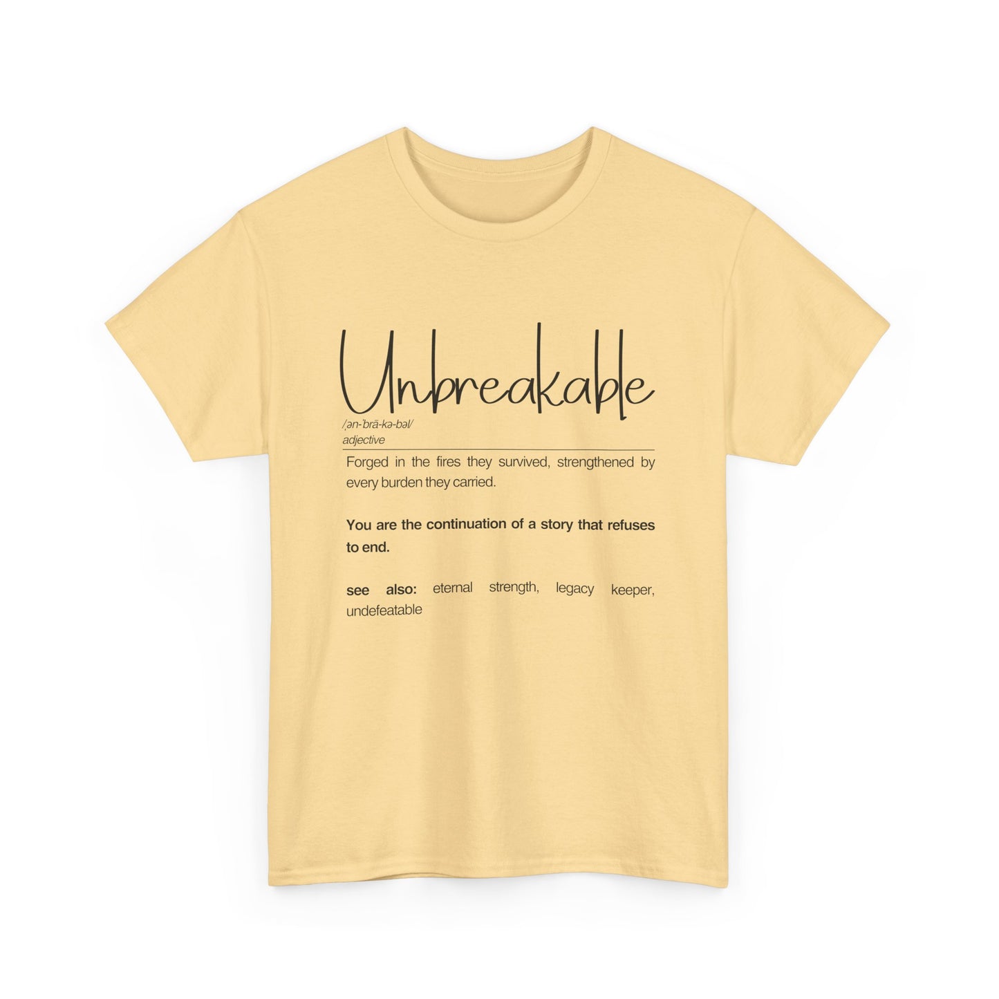 Unbreakable Inspirational Tee, Motivational Gift, Unisex Cotton Shirt, Self-Improvement Apparel, Casual Everyday Wear