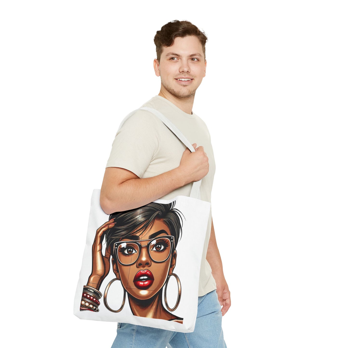 Chic Fashionista Tote Bag with Stylish Graphic Design