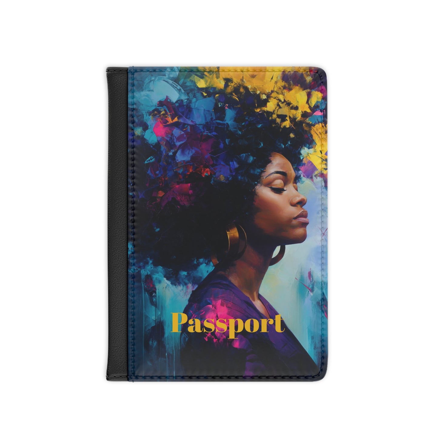 Artistic Passport Cover for Travelers | Colorful Afrocentric Design
