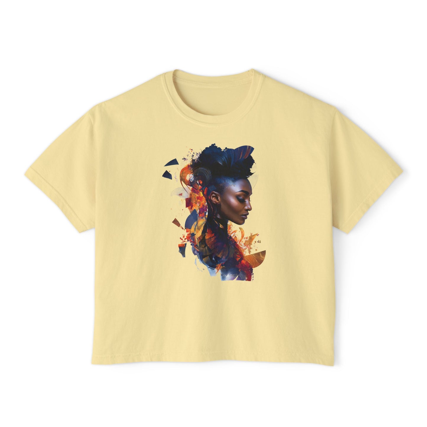 Artistic Women's Boxy Tee - Stylish Graphic for Creative Souls
