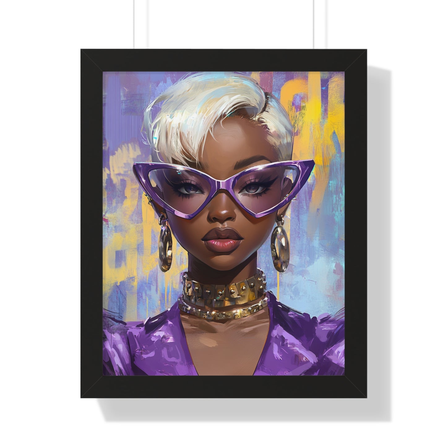 Stylish Framed Vertical Poster - Glamorous Art for Chic Decor
