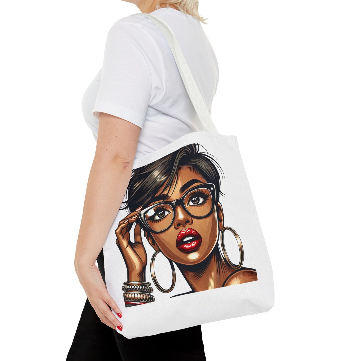 Stylish Black Girl Tote Bag - Fashionable Eco-Friendly Shopping Bag