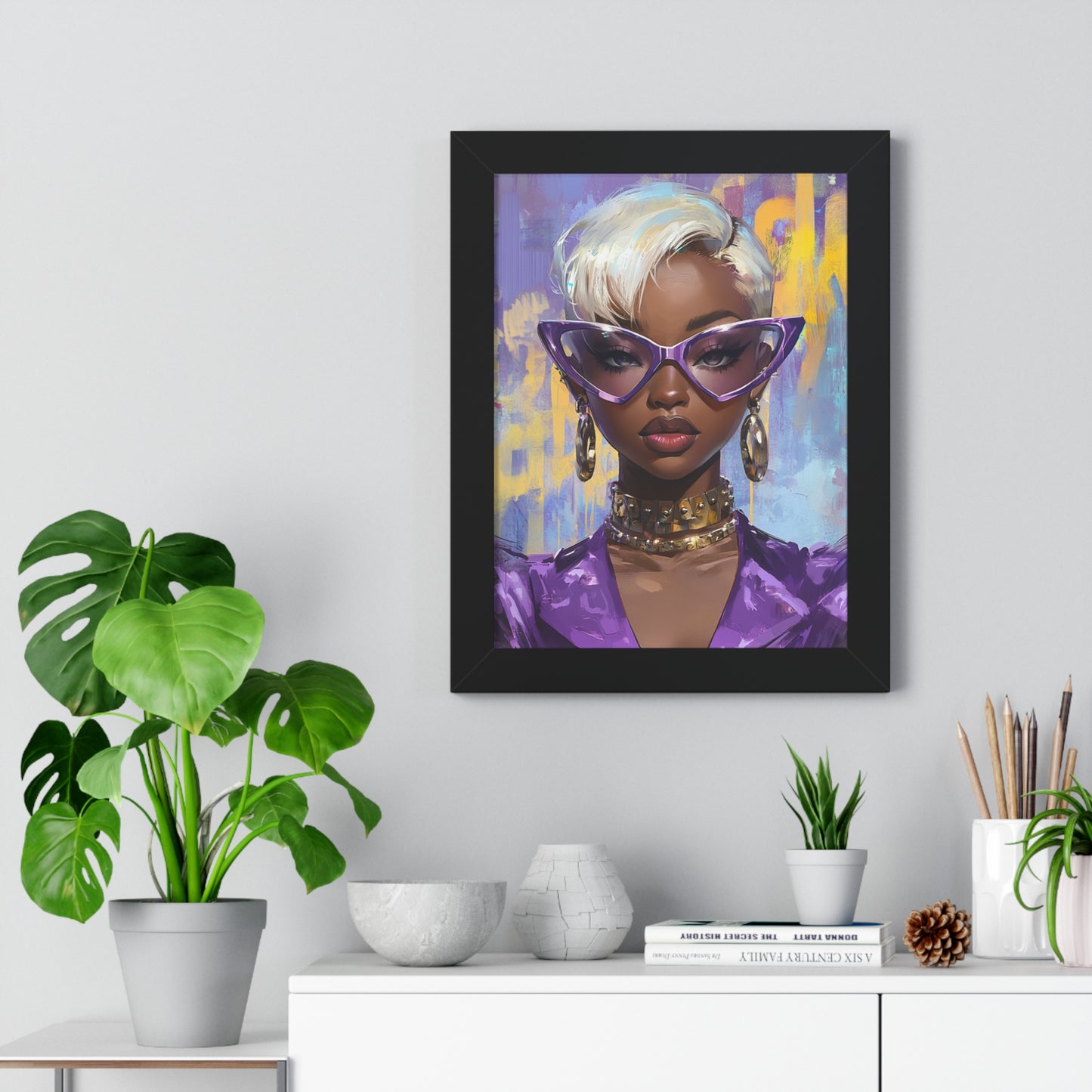Stylish Framed Vertical Poster - Glamorous Art for Chic Decor