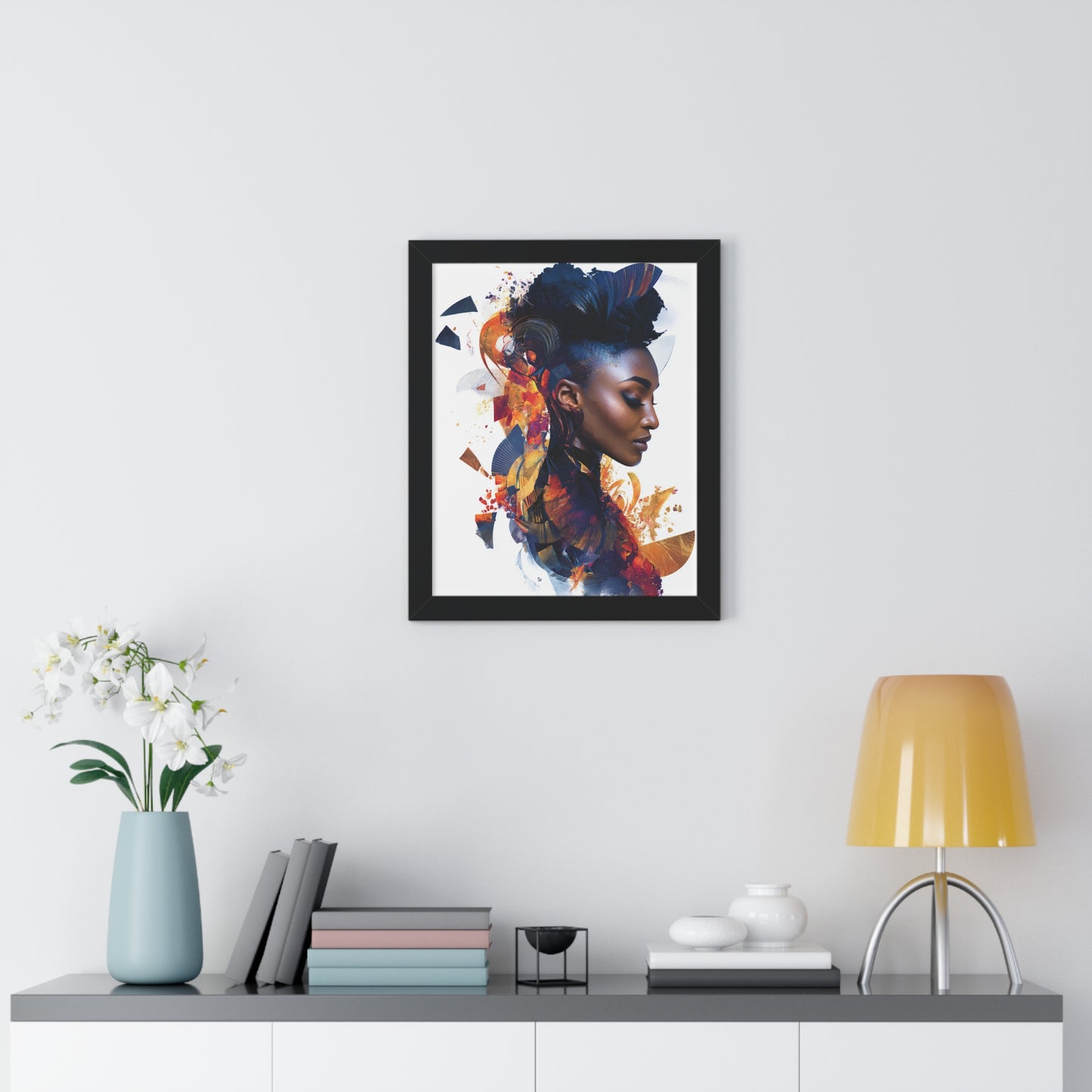 Empowering Framed Vertical Poster | Bold African Heritage Wall Art