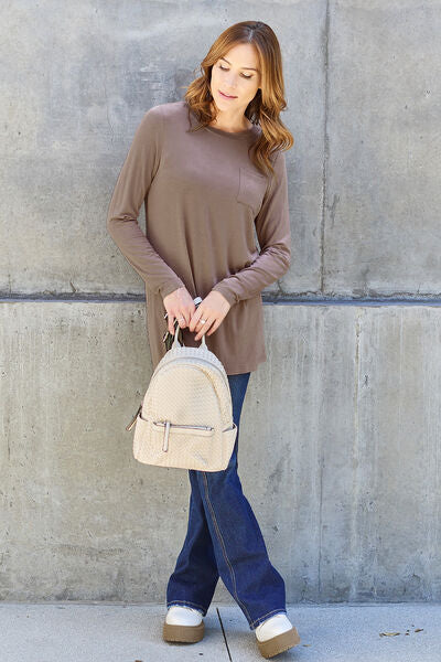 Round Neck Long Sleeve Top
