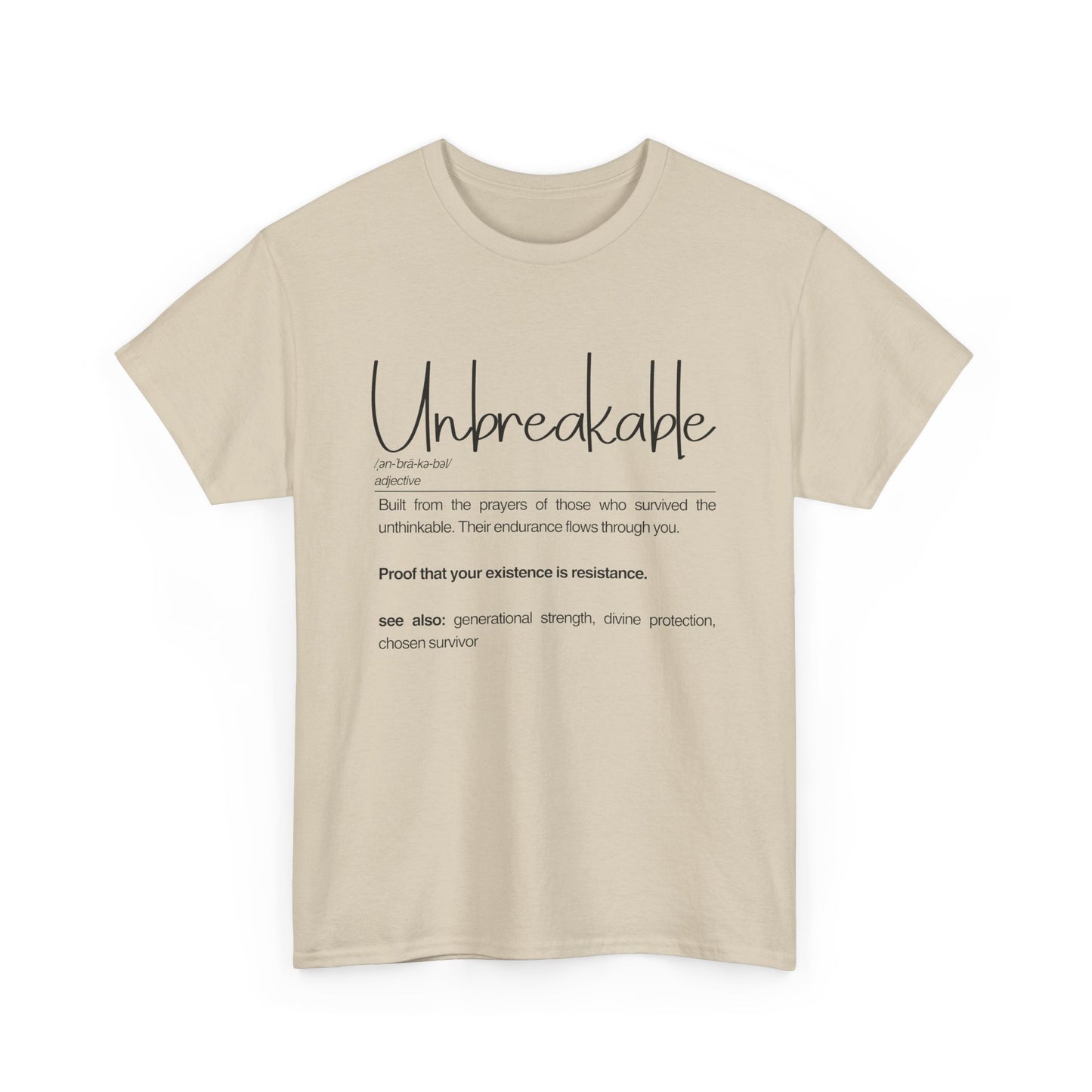 Unbreakable Empowerment Tee | Built from the Prayers, Inspirational Shirt for Resilience, Motivational Wear