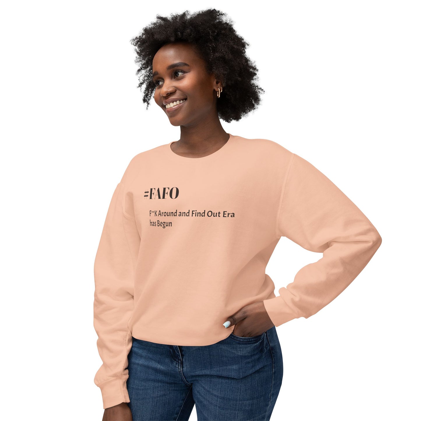 #FAFO-F**K Around and Find Out Unisex Lightweight Crewneck Sweatshirt