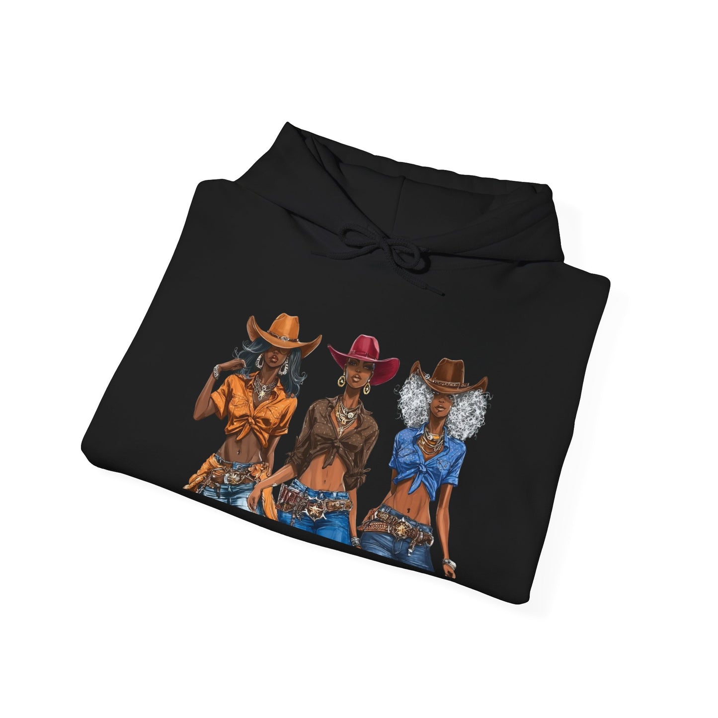 “Melanin on the Frontier” Graphic Hoodie — Western Women Rock Band Pullover