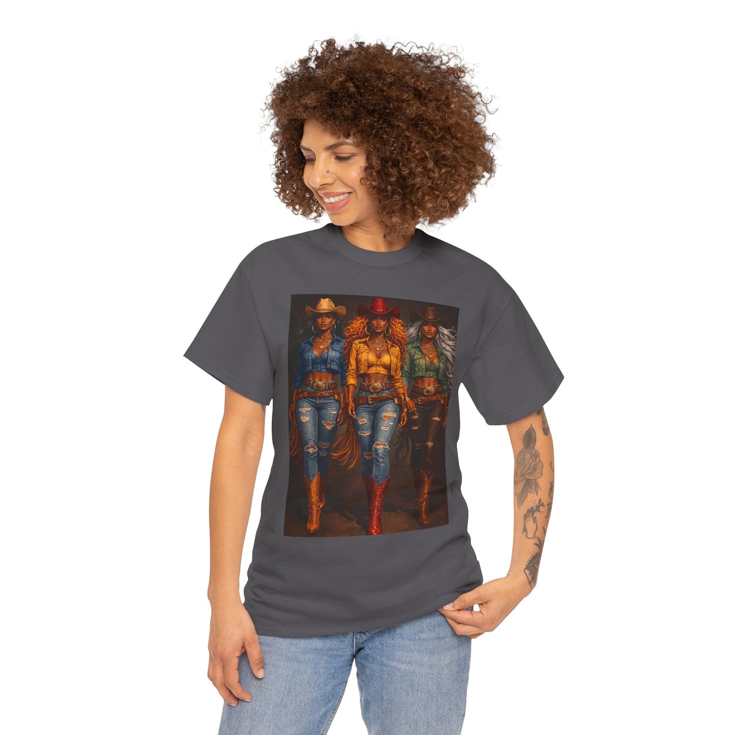 Triple the Grit Graphic Tee – Western Boots & Denim Country Style Shirt