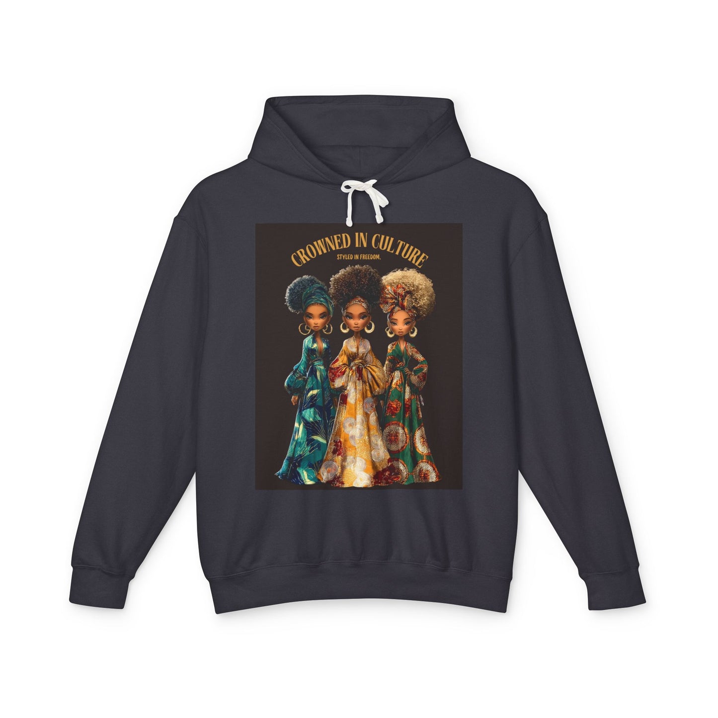 LIMITED EDITION | "Crowned In Culture” Hoodie — Artistic Afrocentric Women Graphic Sweatshirt
