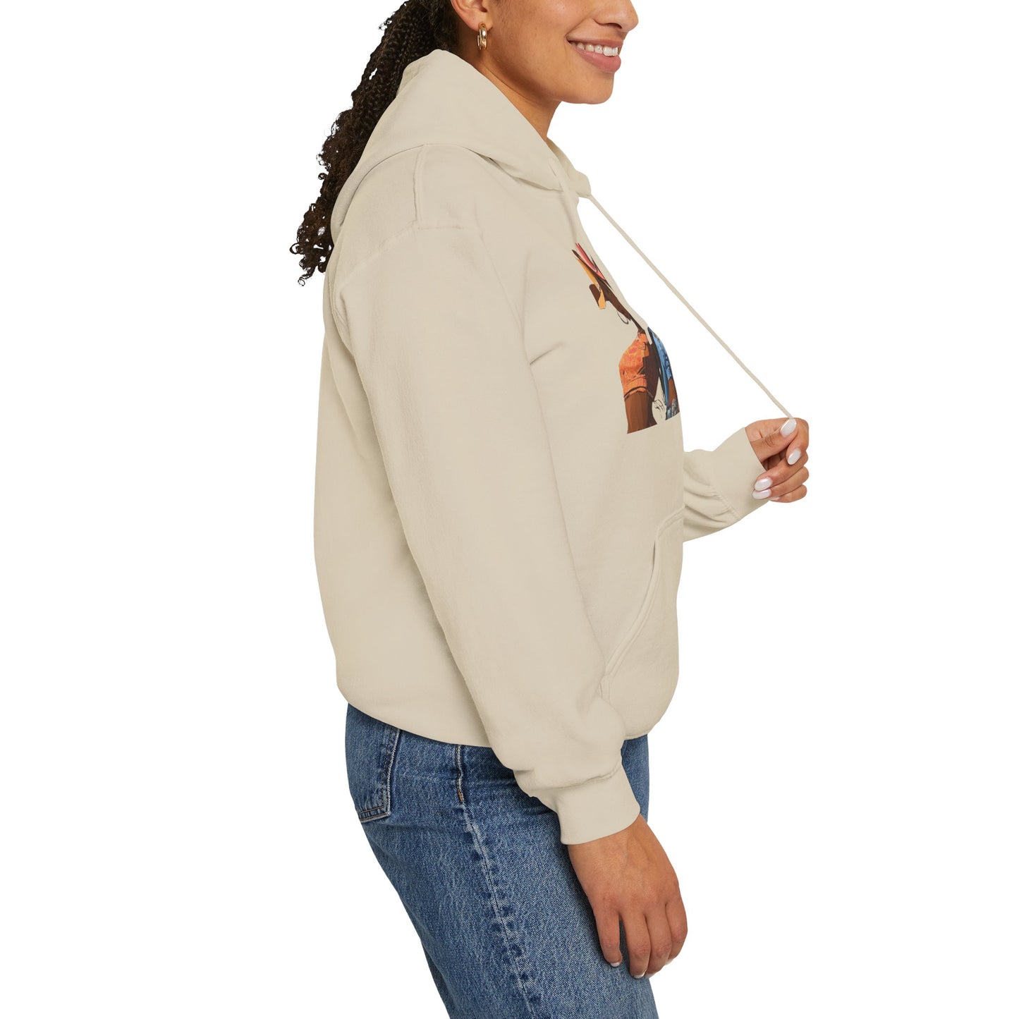 “Yeehaw & Unbothered” Trio Hoodie — Retro Western Cowgirl Graphic Sweatshirt
