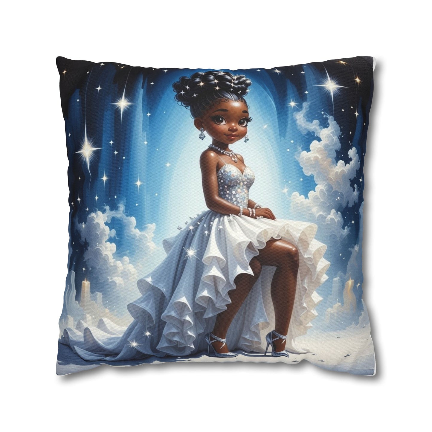 Dreamy Princess Square Pillowcase - Elegant Home Decor