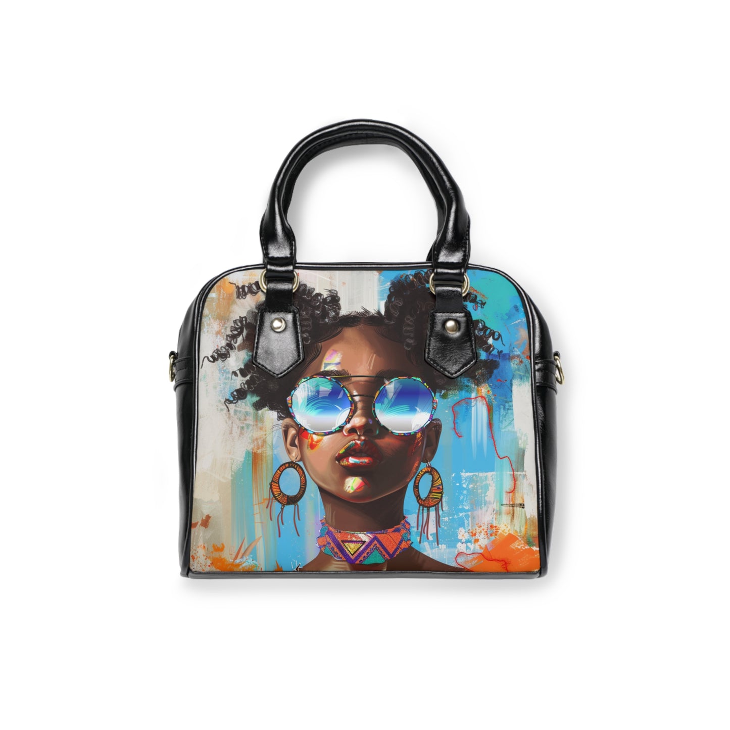 Afrocentric Portrait Shoulder Handbag