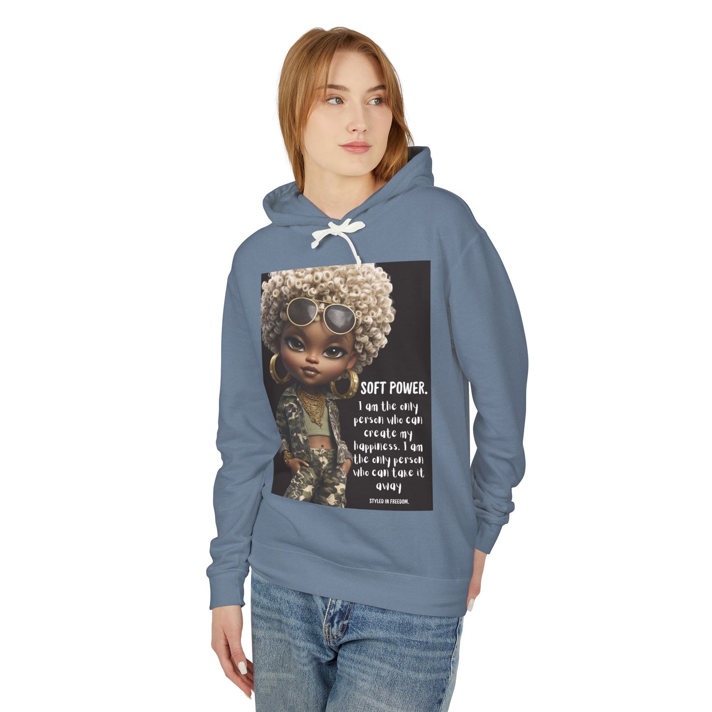 LIMITED EDITION | Camo Cool Afro Glam Doll Hoodie — Cute Street confidence