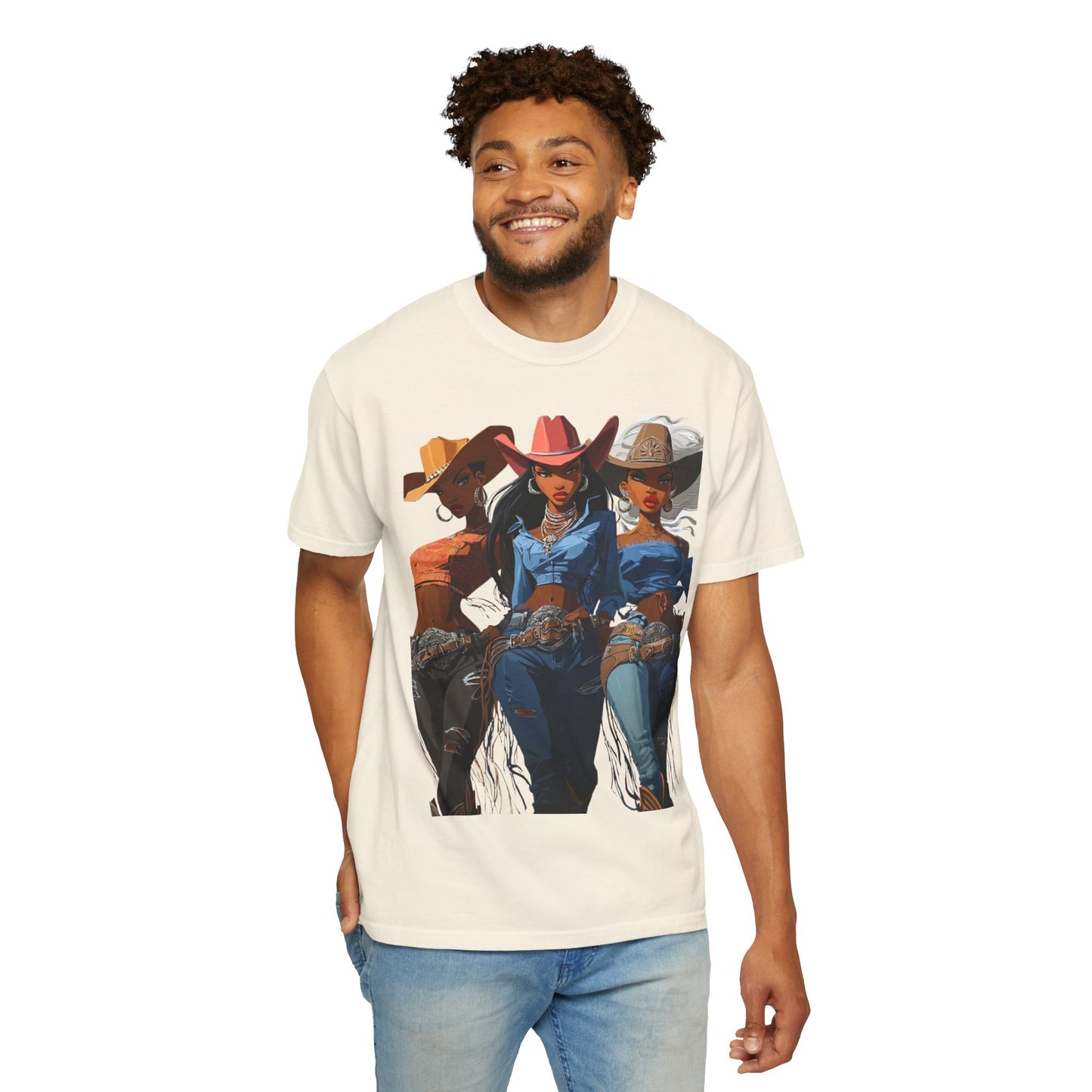 “Yeehaw & Unbothered” Trio Graphic T-Shirt – Western Rodeo Style Tee