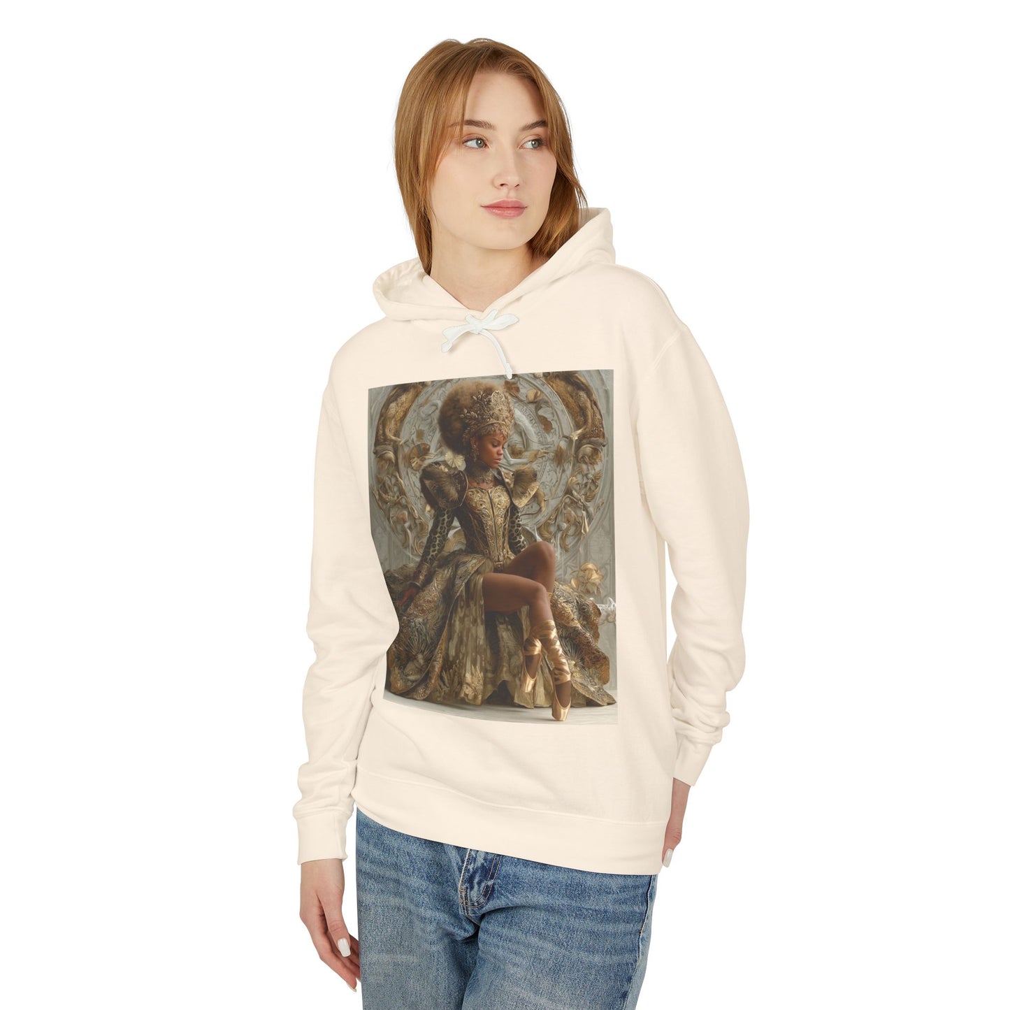 Baroque Queen Hoodie — Regal Vintage Portrait Pullover
