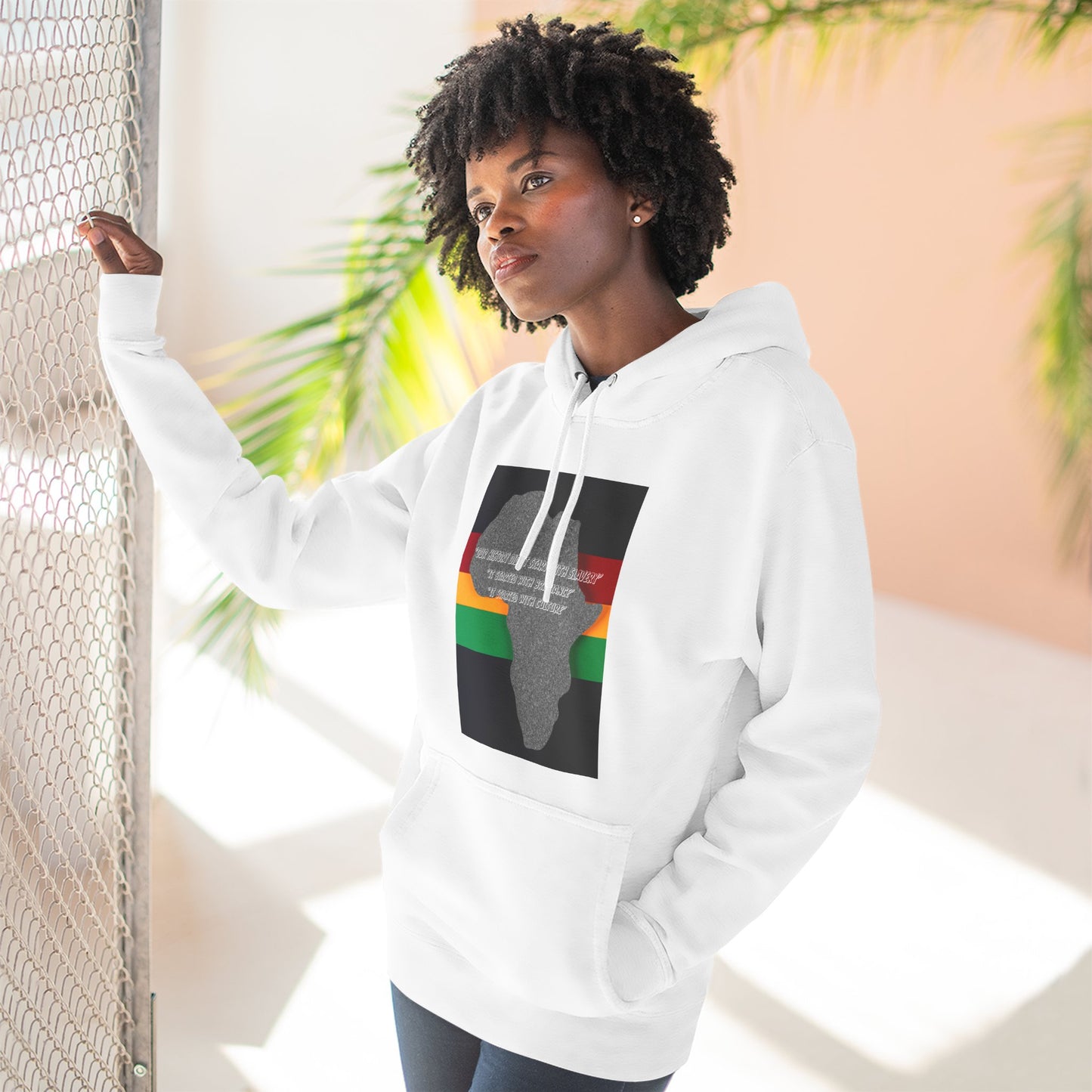 Africa Pride Hoodie — Pan-African Colors Three-Panel Fleece Pullover