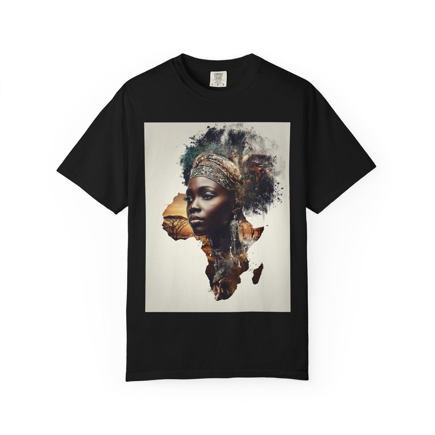 African Soul T-Shirt — Afrocentric Map Portrait Tee