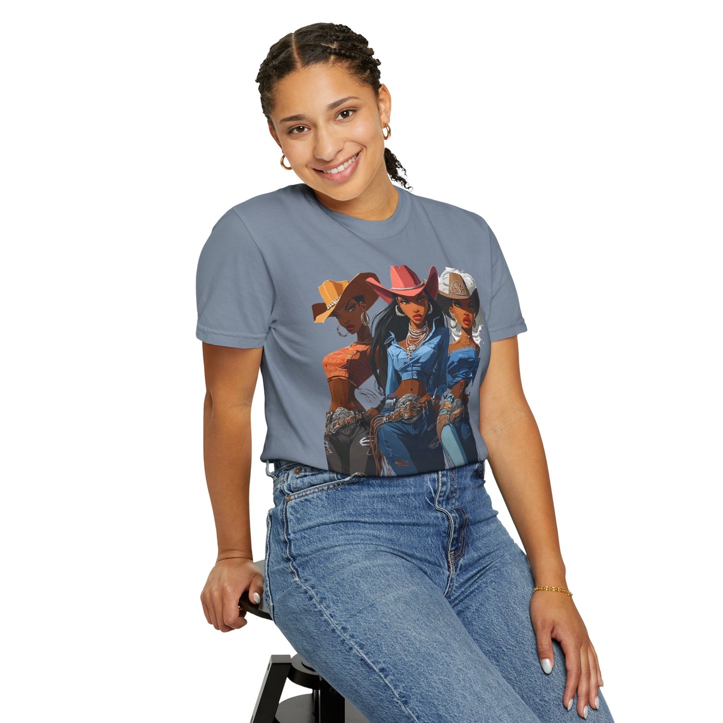 “Yeehaw & Unbothered” Trio Graphic T-Shirt – Western Rodeo Style Tee