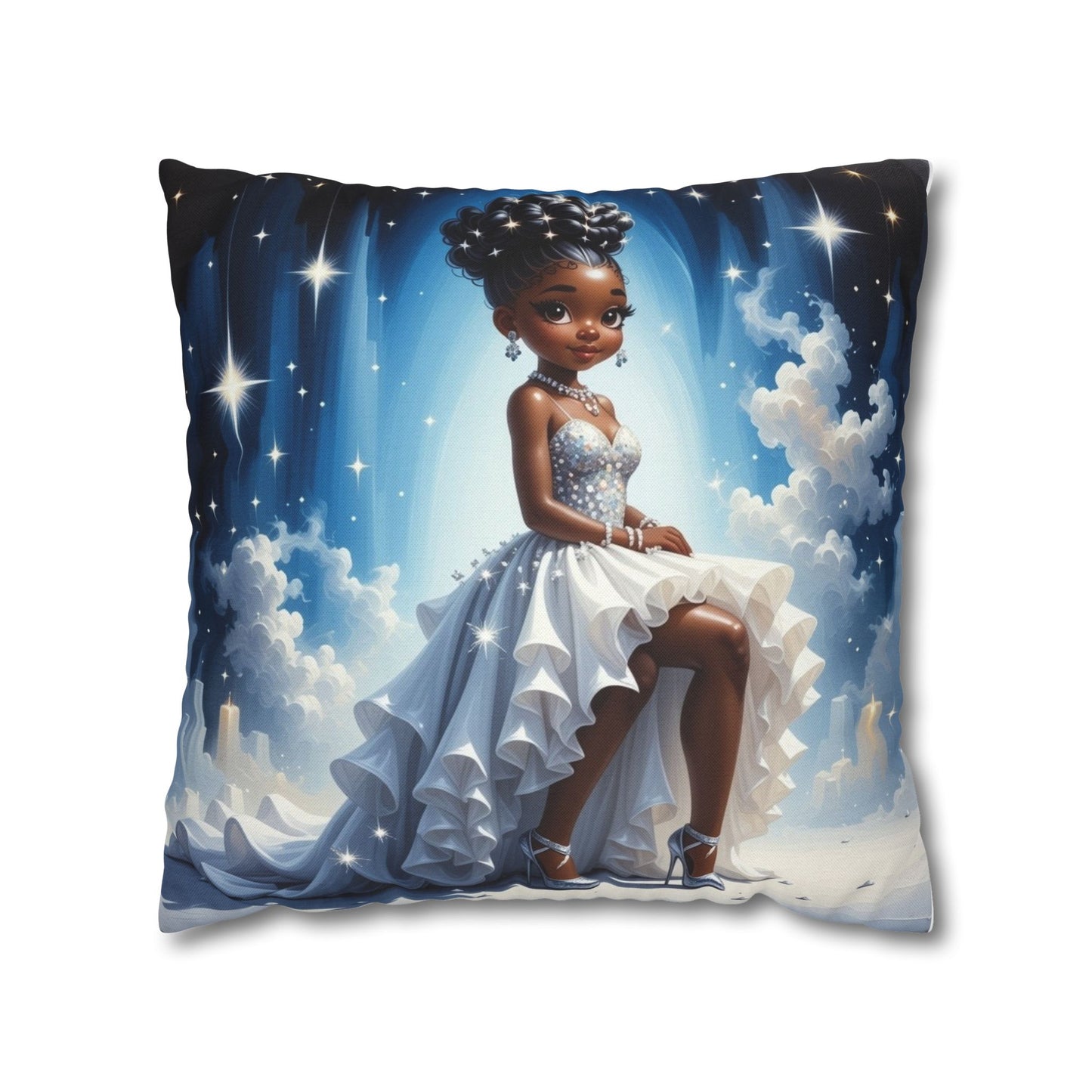 Dreamy Princess Square Pillowcase - Elegant Home Decor