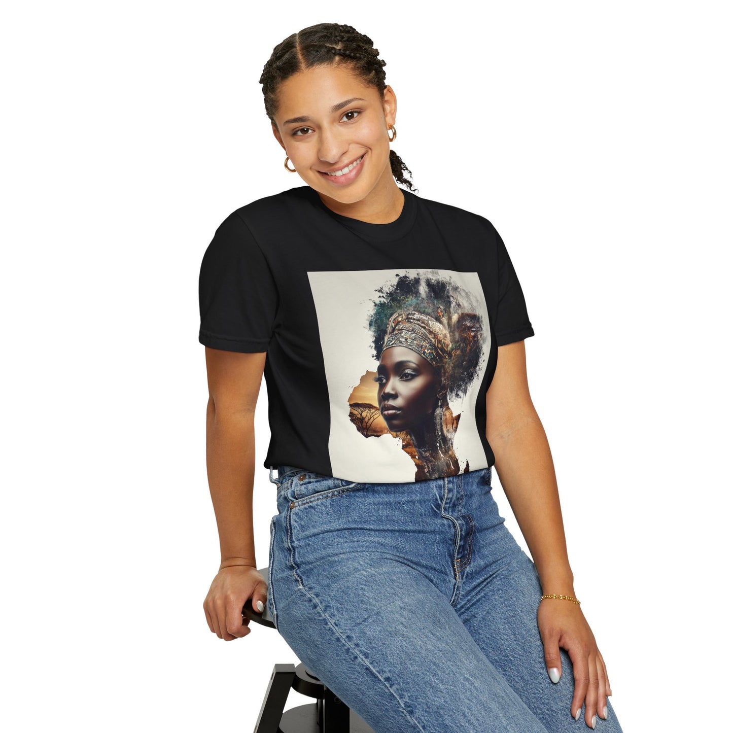 African Soul T-Shirt — Afrocentric Map Portrait Tee