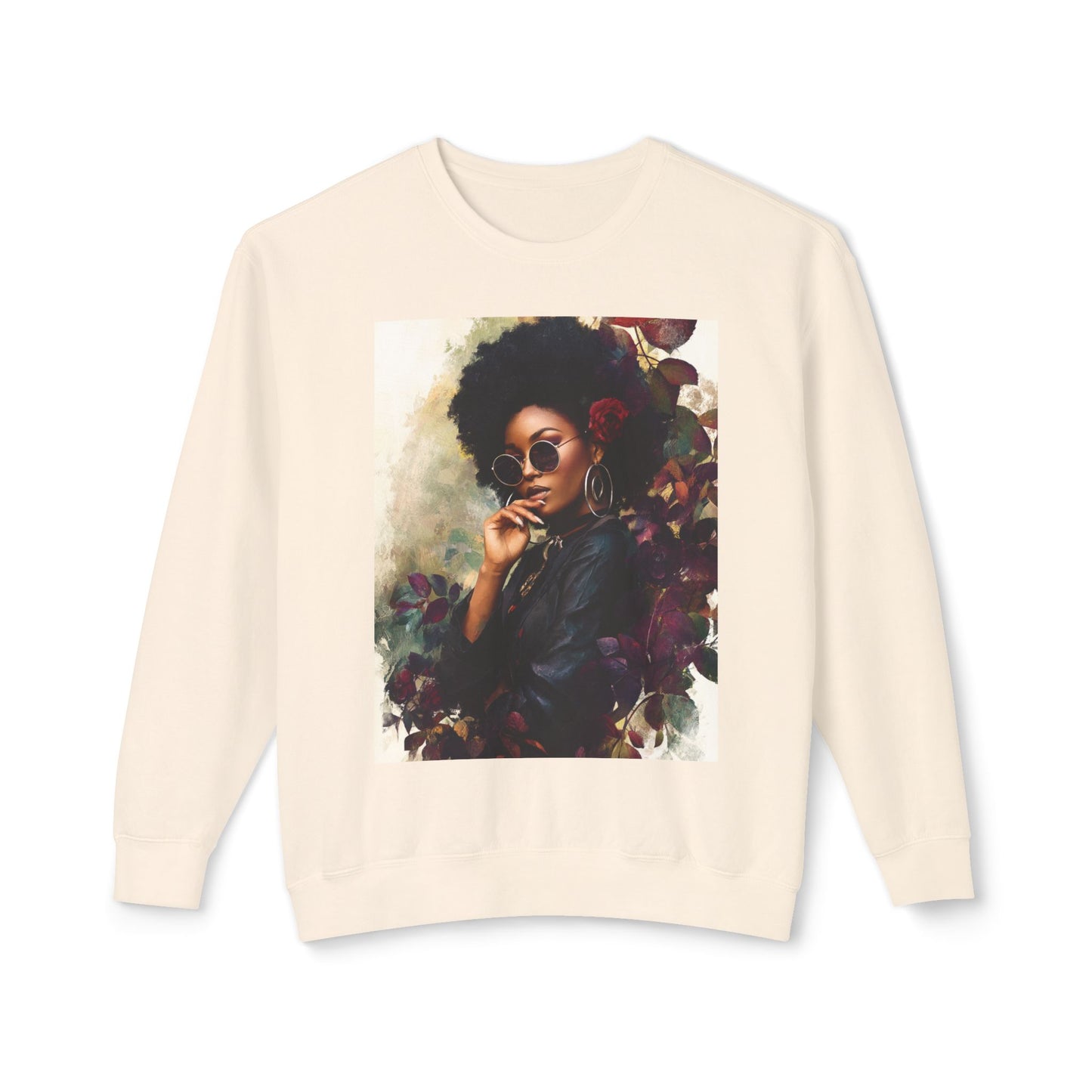 Vintage Floral Art Crewneck Sweatshirt for Trendy Fashion Lovers