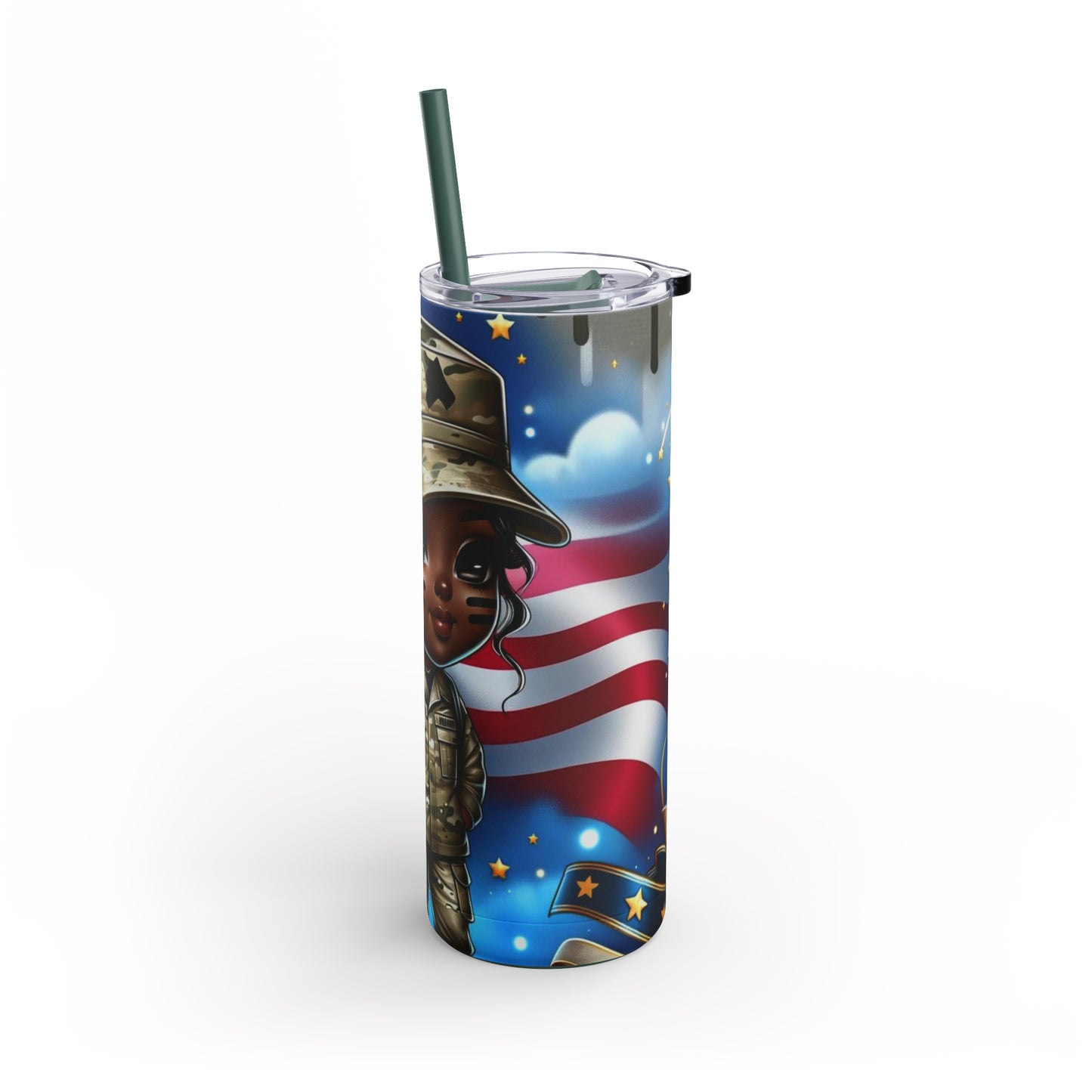 Army Girl Skinny Tumbler, 20oz