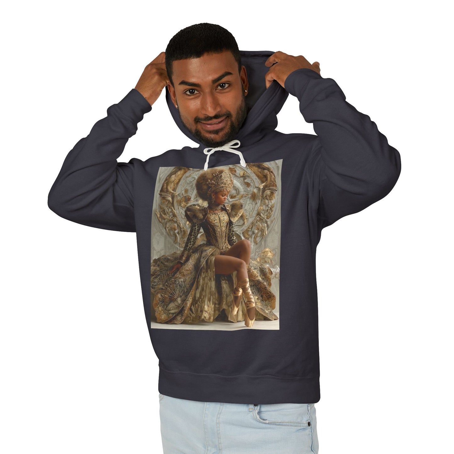 Baroque Queen Hoodie — Regal Vintage Portrait Pullover