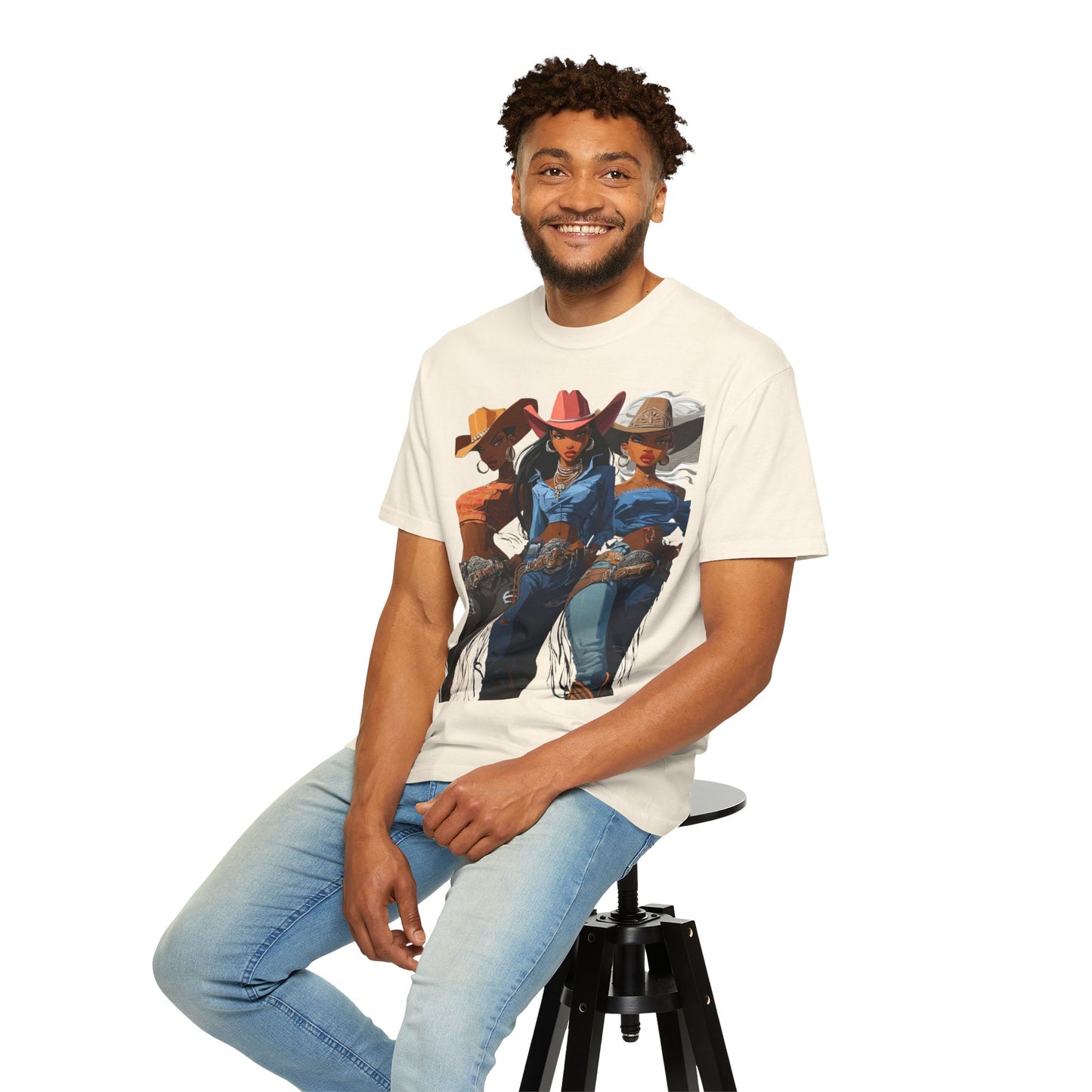 “Yeehaw & Unbothered” Trio Graphic T-Shirt – Western Rodeo Style Tee