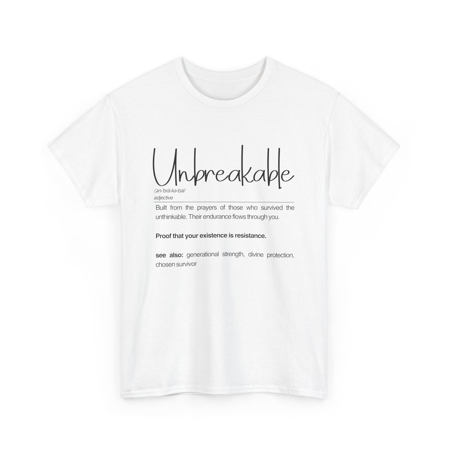 Unbreakable Empowerment Tee | Built from the Prayers, Inspirational Shirt for Resilience, Motivational Wear
