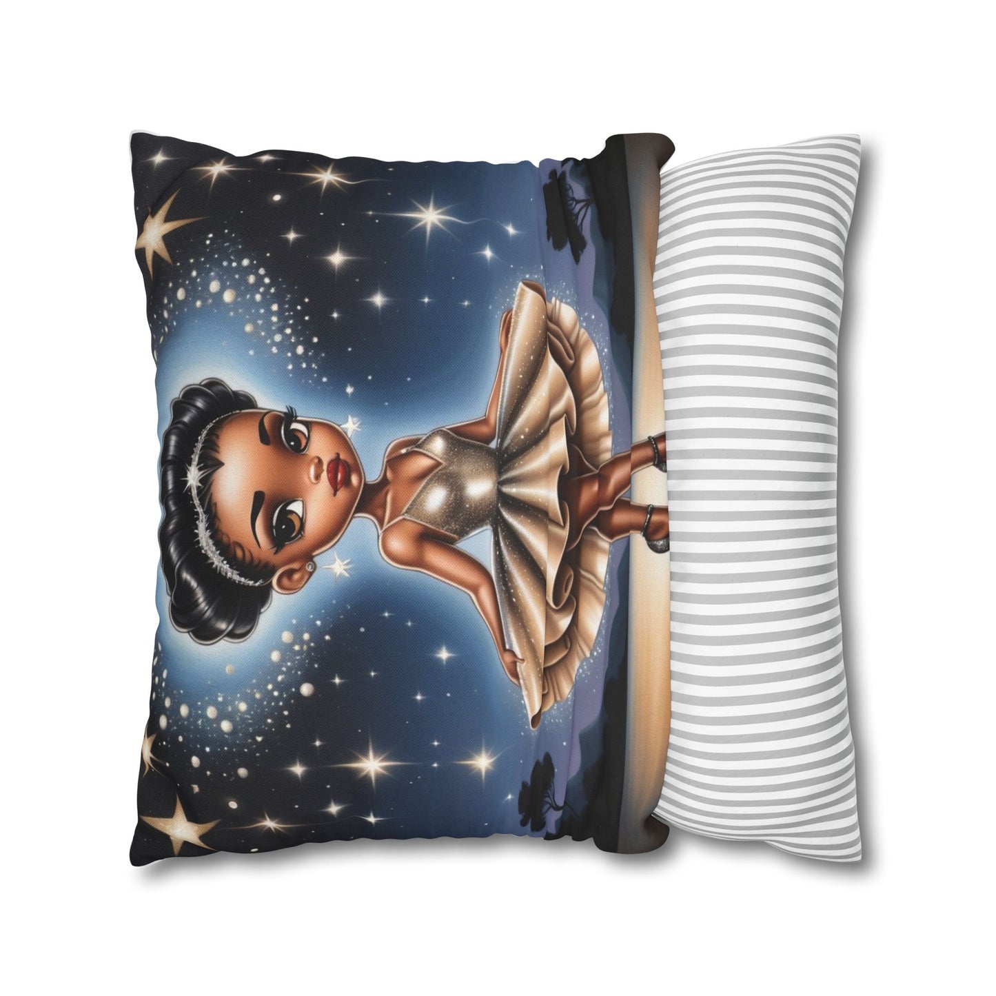 Starry Ballerina Pillowcase – Cozy Spun Polyester for Home Decor