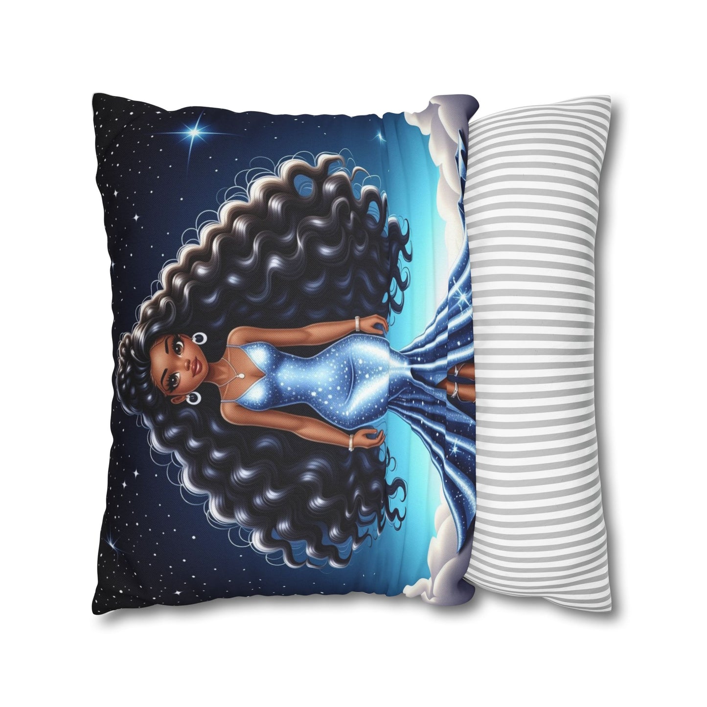 Celestial Glamour Decorative Pillowcase | Starry Night Design