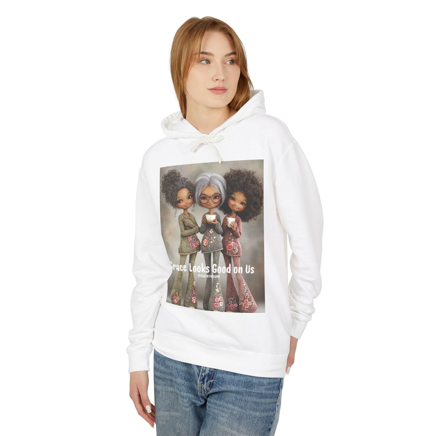 LIMITED EDITION | Cozy Sisterhood Graphic Hooded Sweatshirt - “Sisters in Strength.”