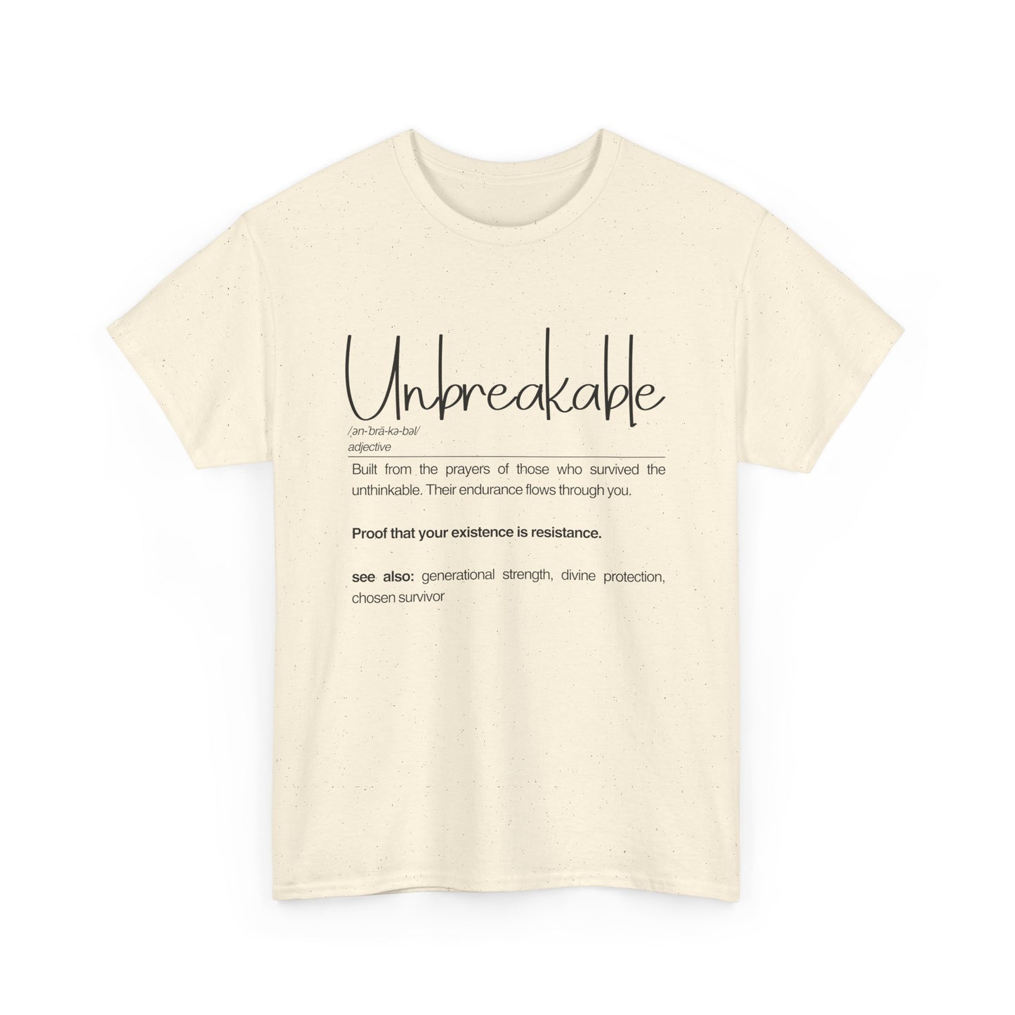 Unbreakable Empowerment Tee | Built from the Prayers, Inspirational Shirt for Resilience, Motivational Wear
