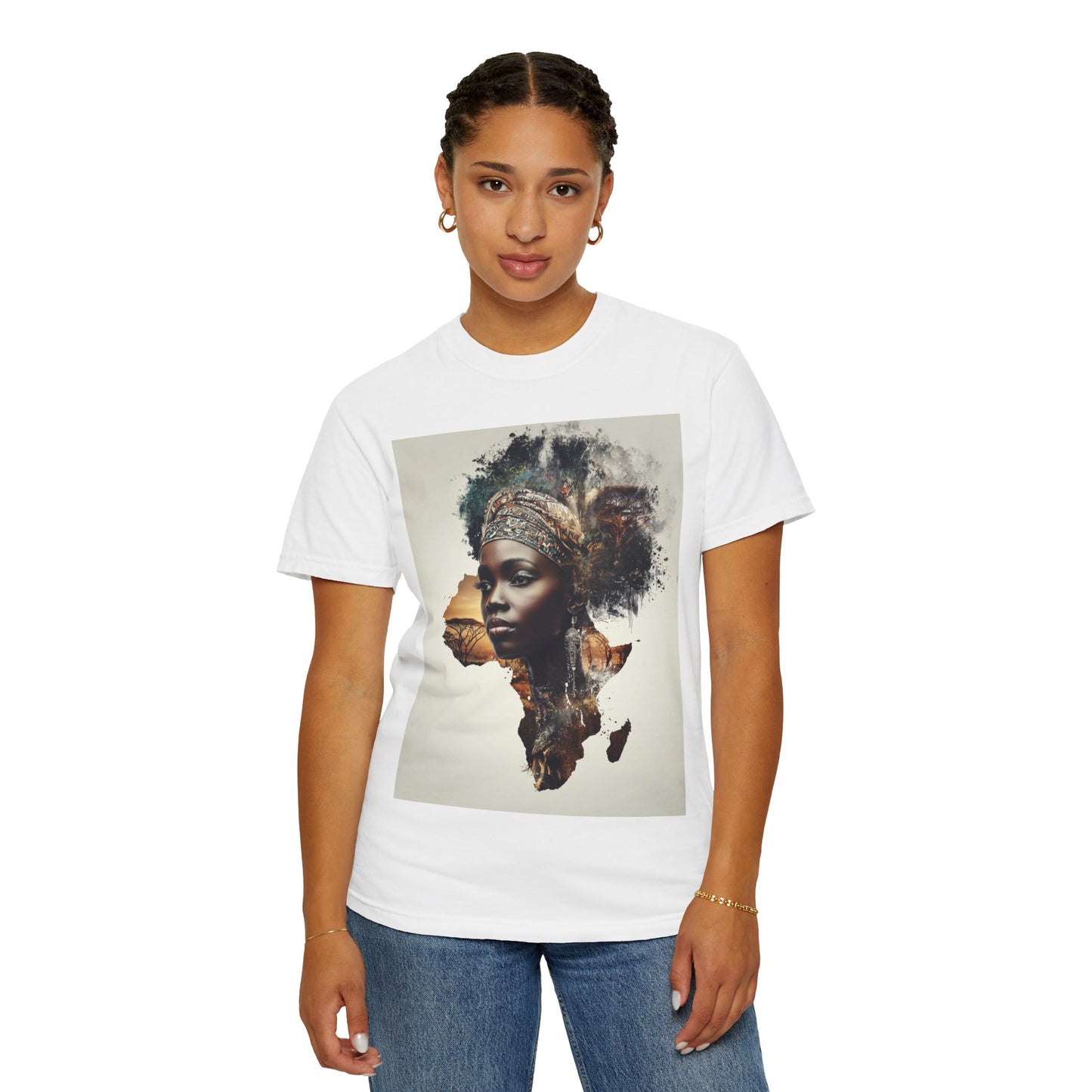 African Soul T-Shirt — Afrocentric Map Portrait Tee