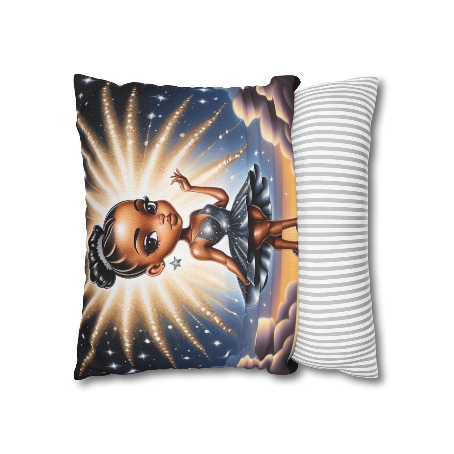 Glamorous Starlet Square Pillowcase - Chic Decor for Dreamers