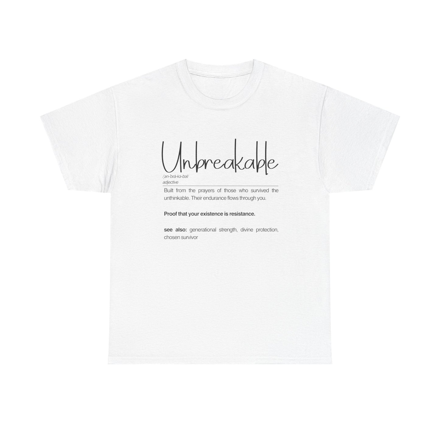 Unbreakable Empowerment Tee | Built from the Prayers, Inspirational Shirt for Resilience, Motivational Wear