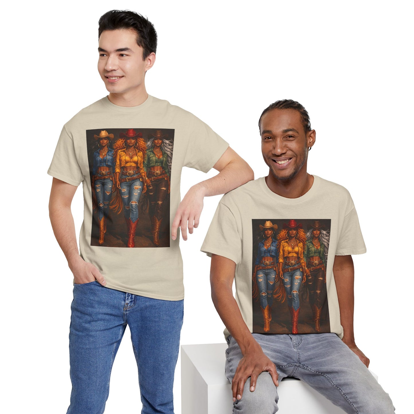 Triple the Grit Graphic Tee – Western Boots & Denim Country Style Shirt