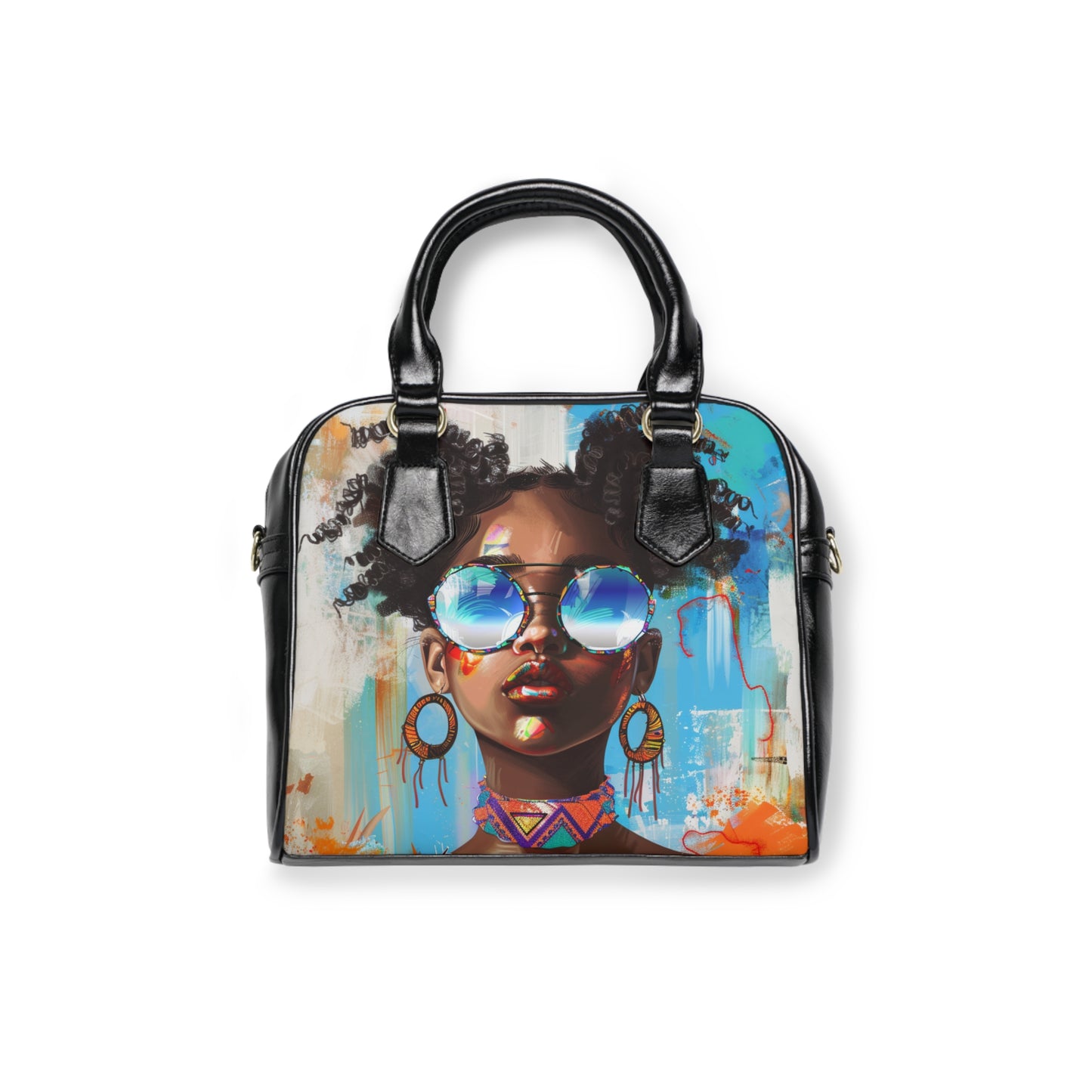 Afrocentric Portrait Shoulder Handbag