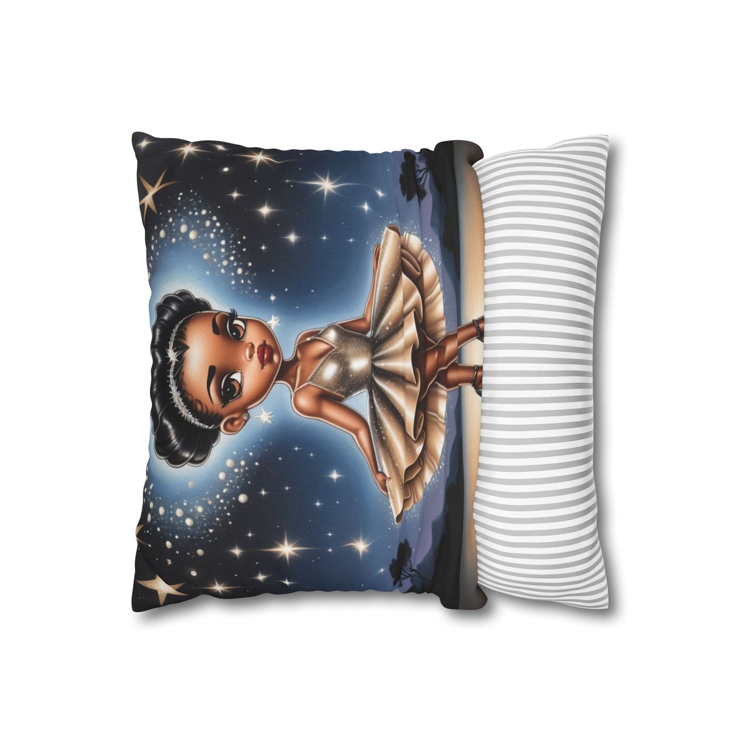 Starry Ballerina Pillowcase – Cozy Spun Polyester for Home Decor